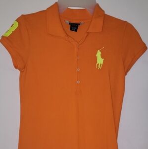 Polo by Ralph Lauren Orange Yellow Casual Dress